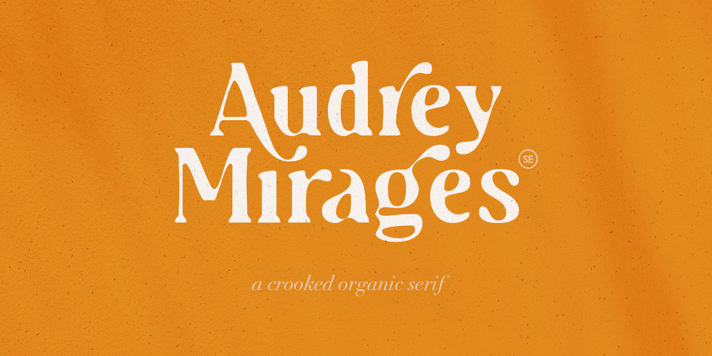 Beispiel einer Audrey Mirages-Schriftart